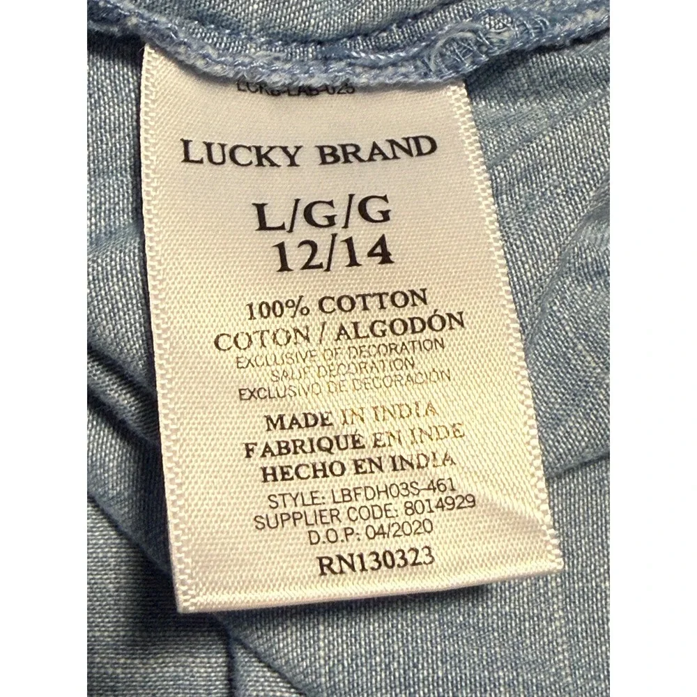 Lucky Brand chambray tiered